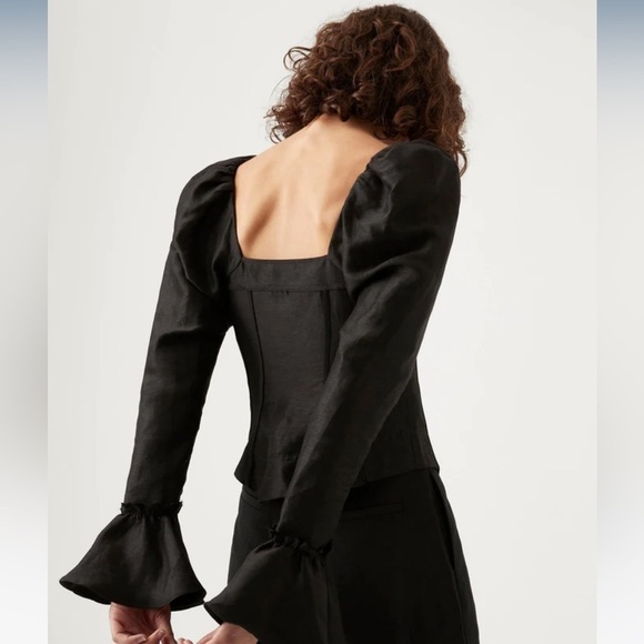 Aje Giselle shoulder puff corset top size: 0 US/ 4 AU - Picture 5 of 16